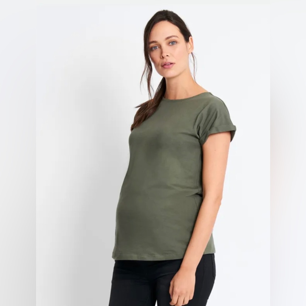 Khaki green maternity tee